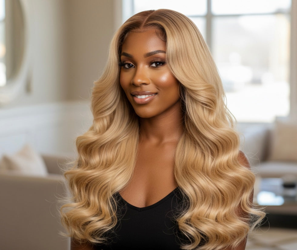 5"x5" Pure Blonde Raw Indian Wavy Lace Closure