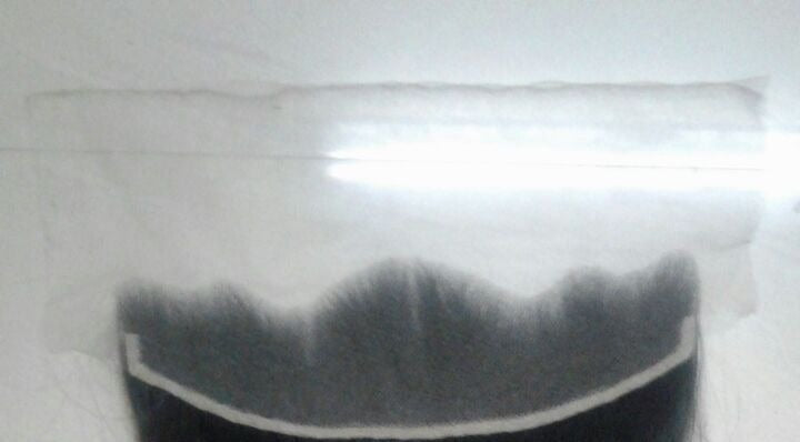 13"x4” Raw Indian HD Transparent Wavy Lace Frontal image 1