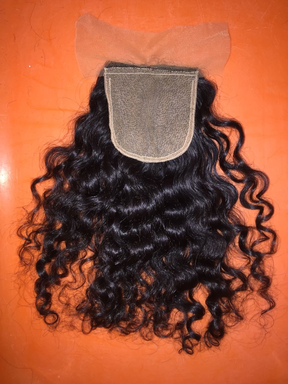 5"X5" Raw Indian HD Transparent Curly Lace Closure image 1